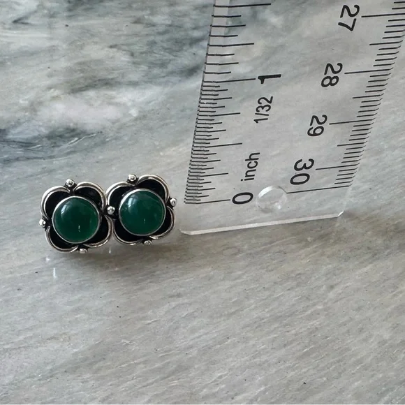 NWOT Sundance Forest of the Night Earrings, Green Onyx, Sterling Silver